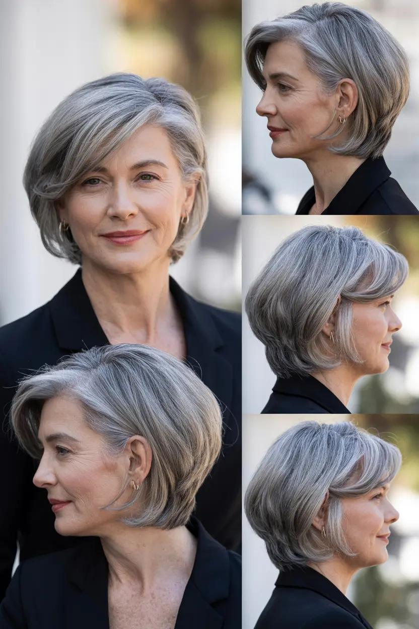 12. short bob with face framing layers