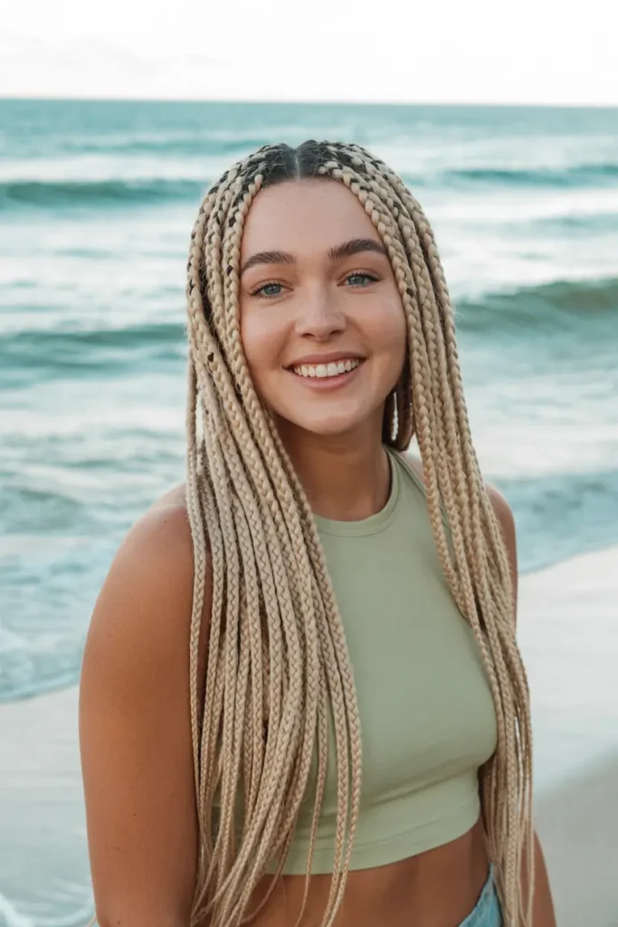 12.bora bora knotless braids