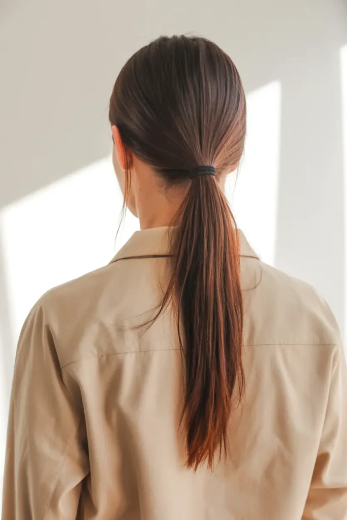 12.low wrapped ponytail