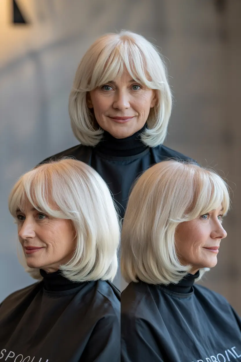 13. medium hair with curtain bangs