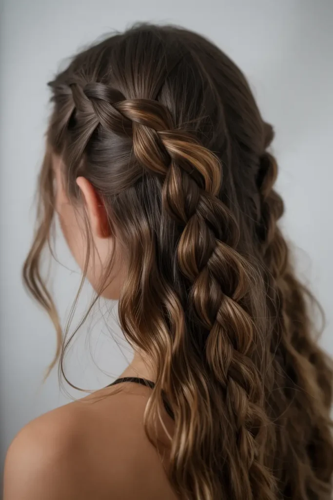 13.half up two pigtails hairstyles