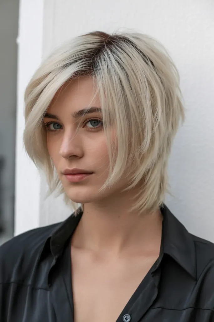 13.stacked A line bob with lifted crown