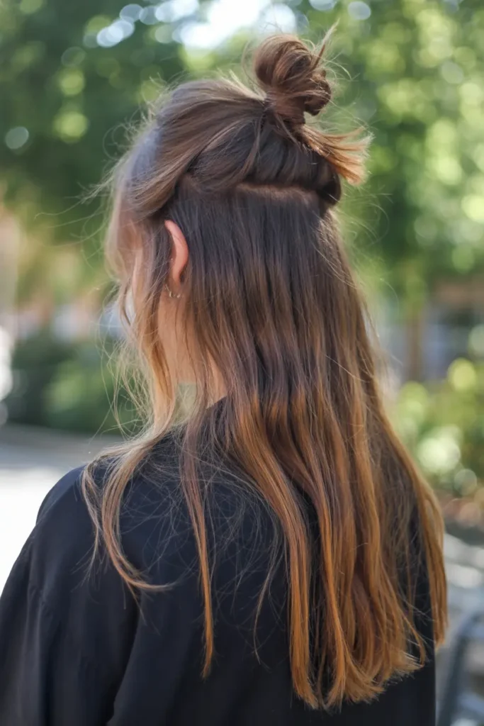 16.half up top knot