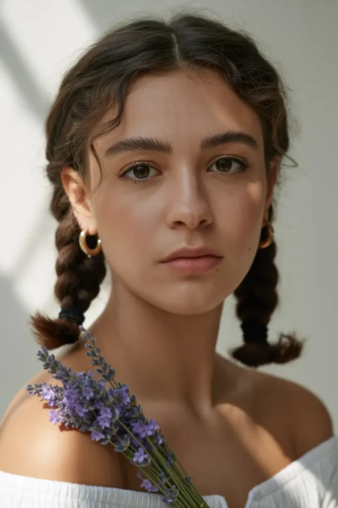 17.short hair two pigtails hairstyles