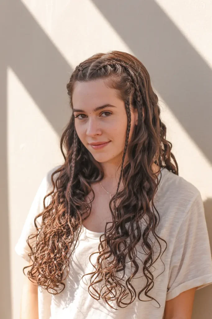 2.boho braids with curls 1