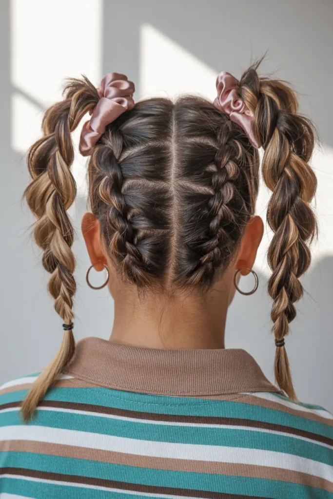 20.scalp design two pigtails hairstyles