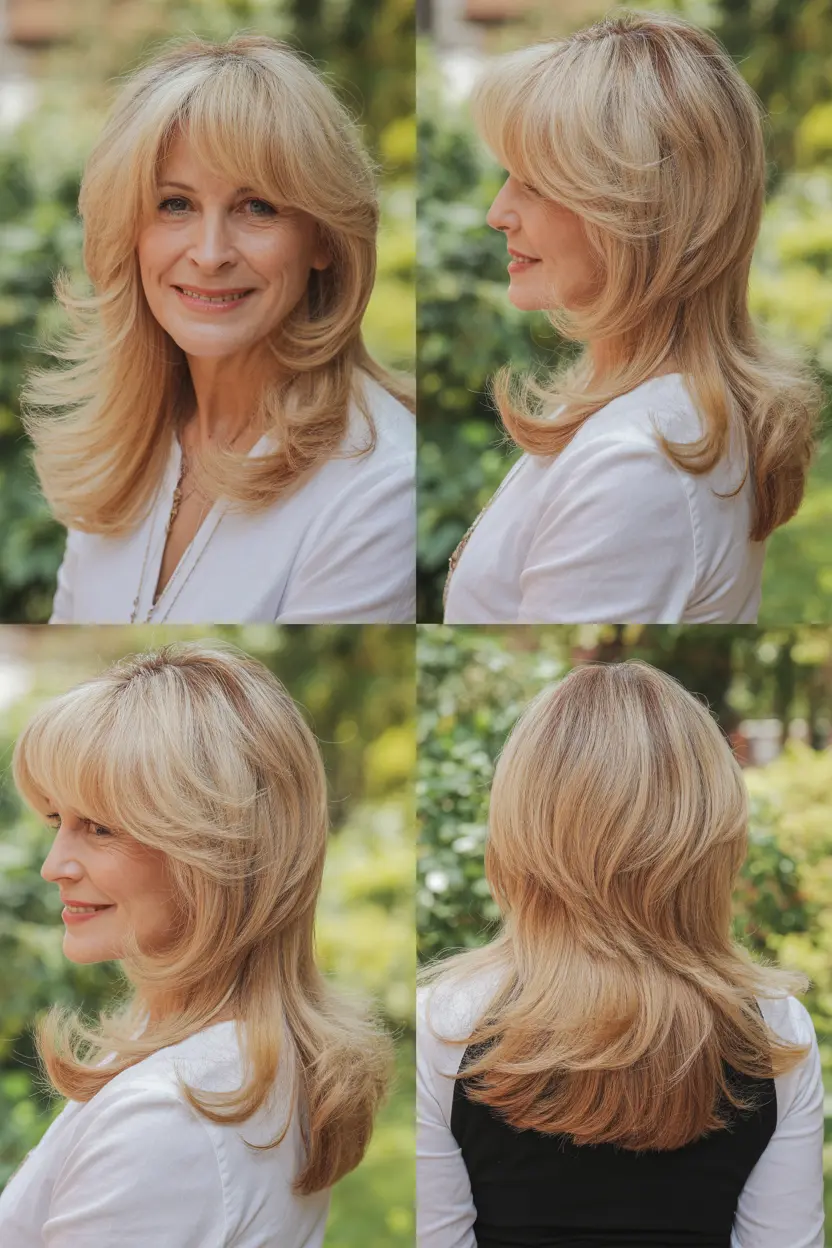 21. longer lob with blended bangs