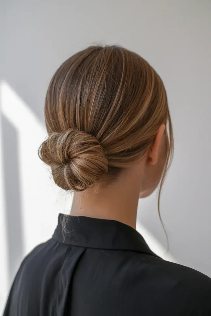 22.sleek low bun