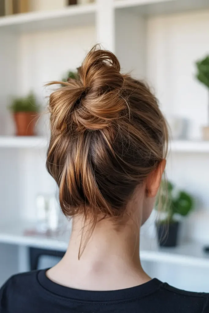 23.top knot bun