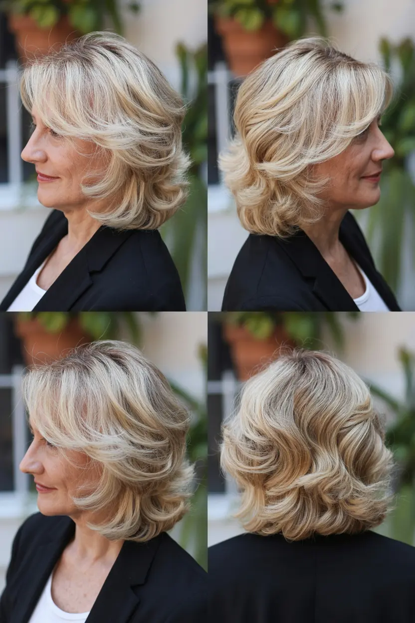 25. french bob with bangs for curly hair