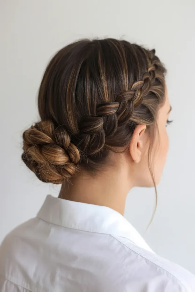 25.side braided bun