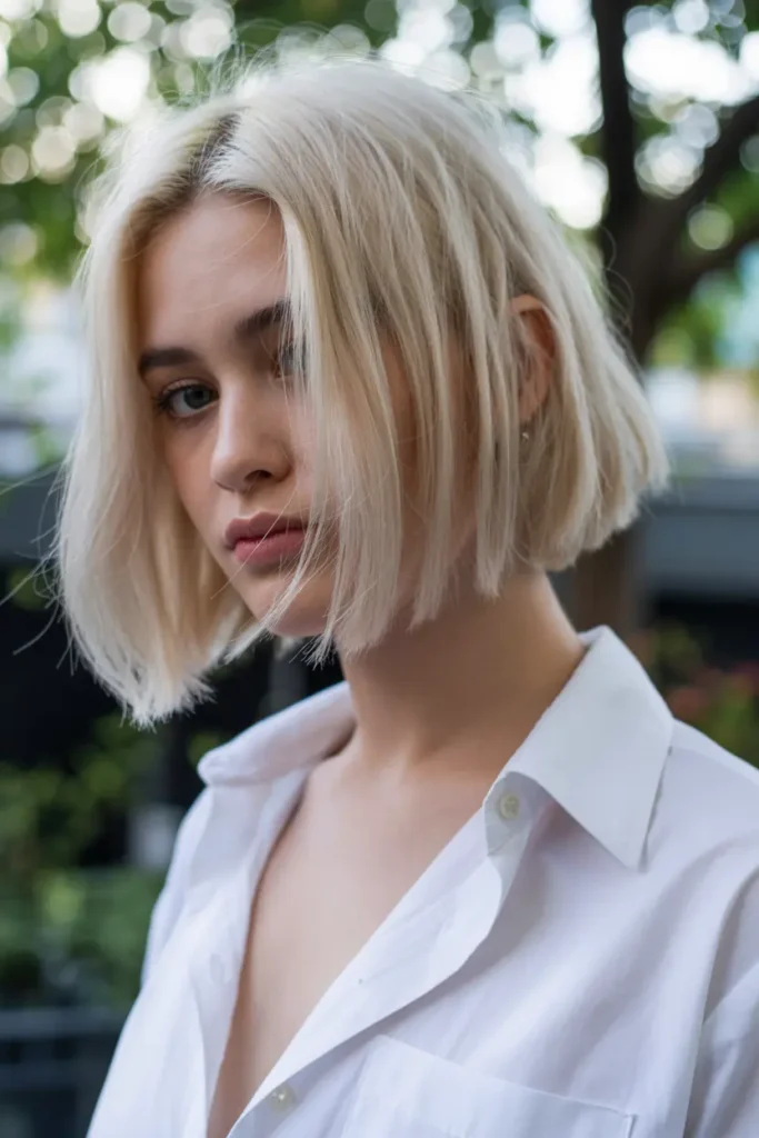 25.sleek nape length bob 1