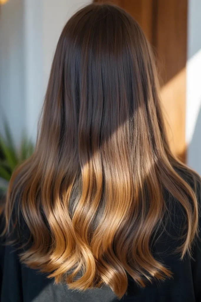 3. Golden Brown Balayage