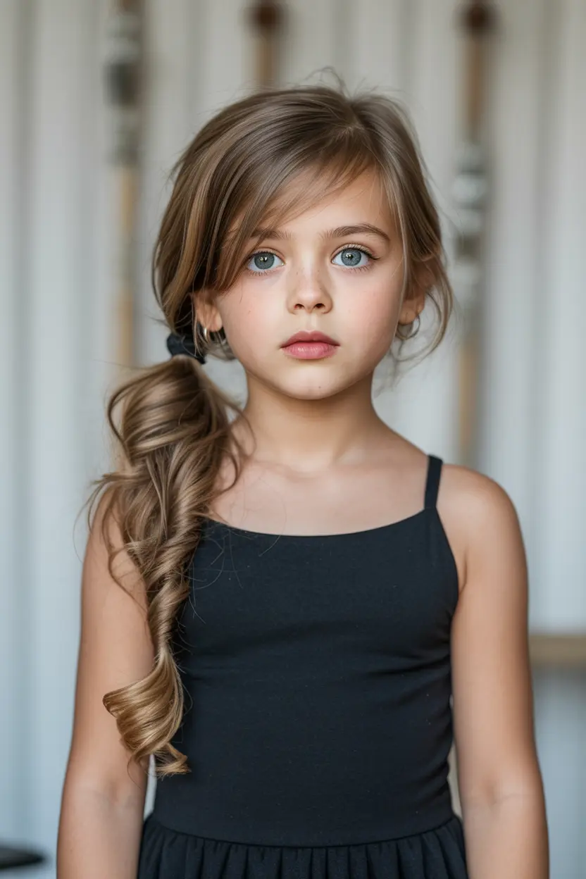 33. easy side ponytail