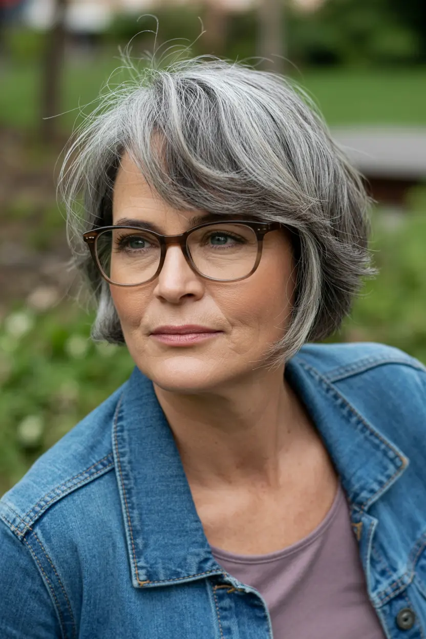 34. soft shag with glasses