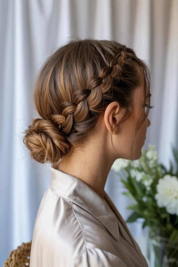 4.braided crown wedding hair