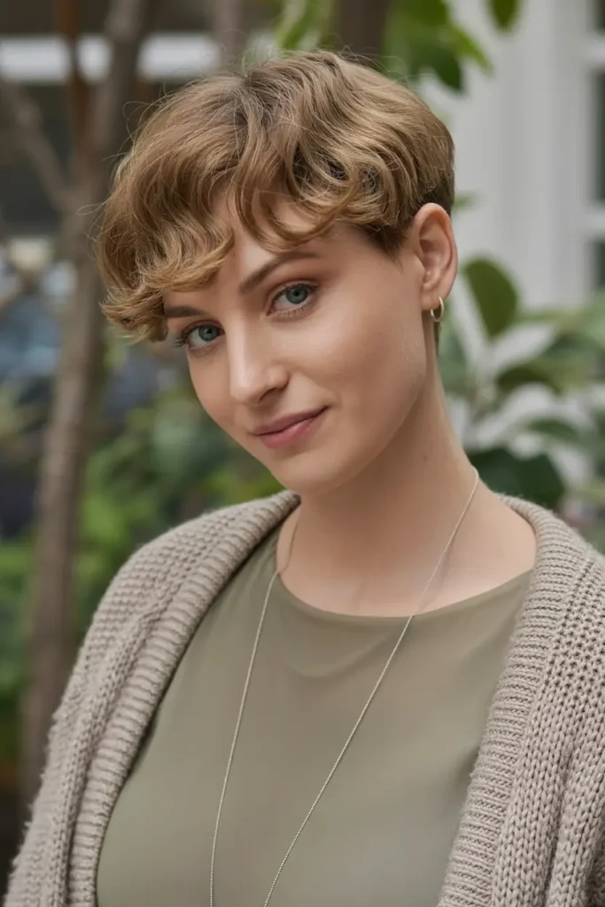 40.tapered curly pixie