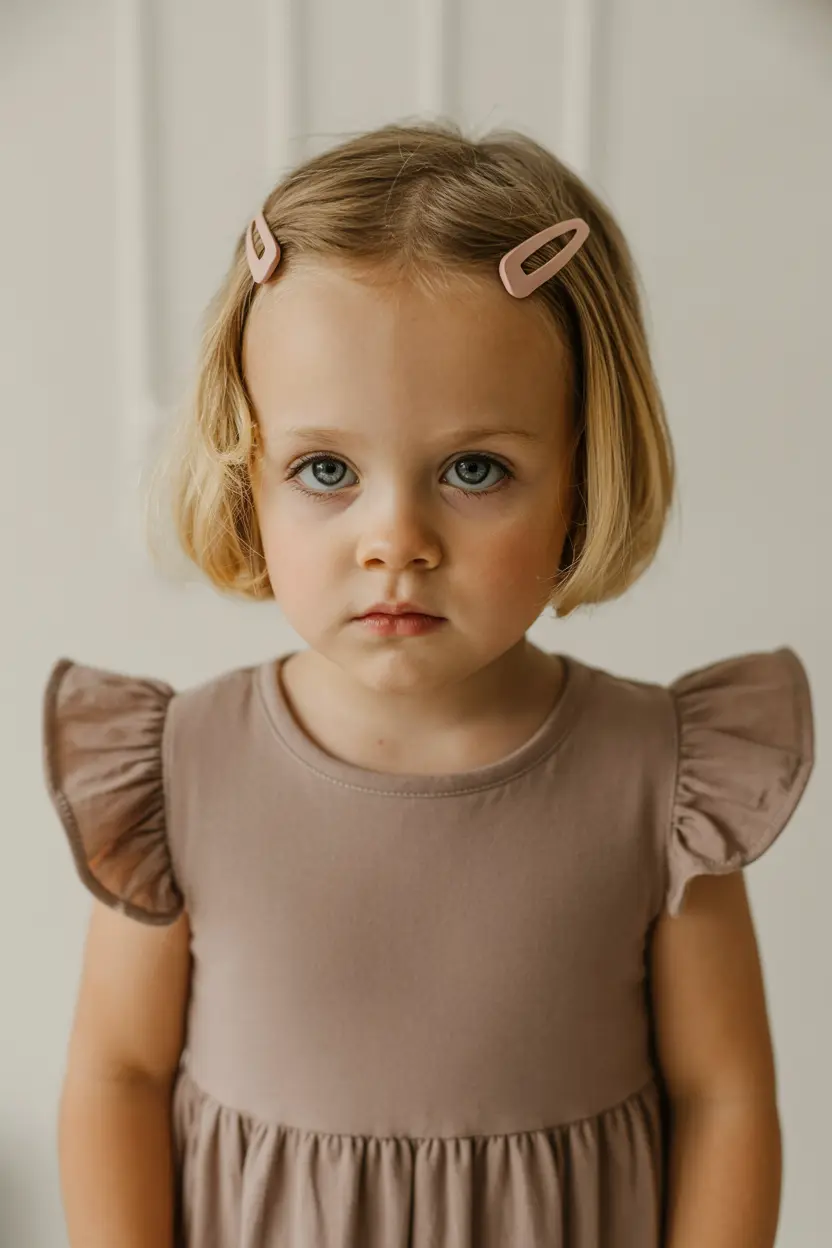 41. layered hair with cute clips