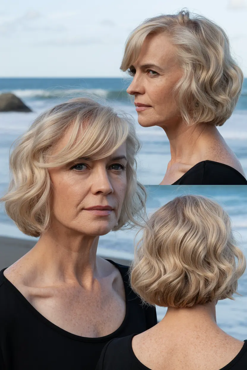 44. middi cut with waves