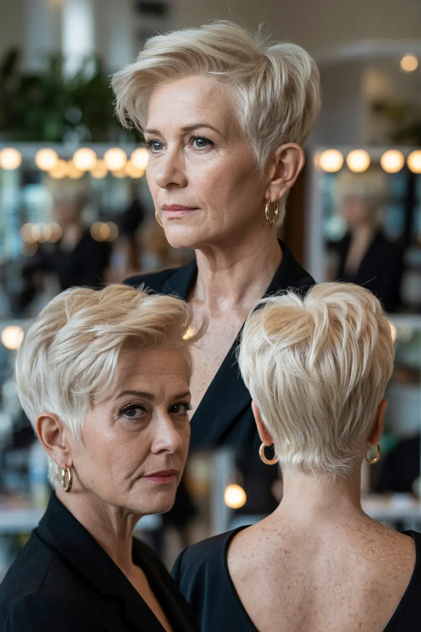 45. pixie with crown volume