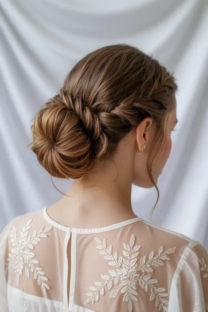 5.high glam bridal bun