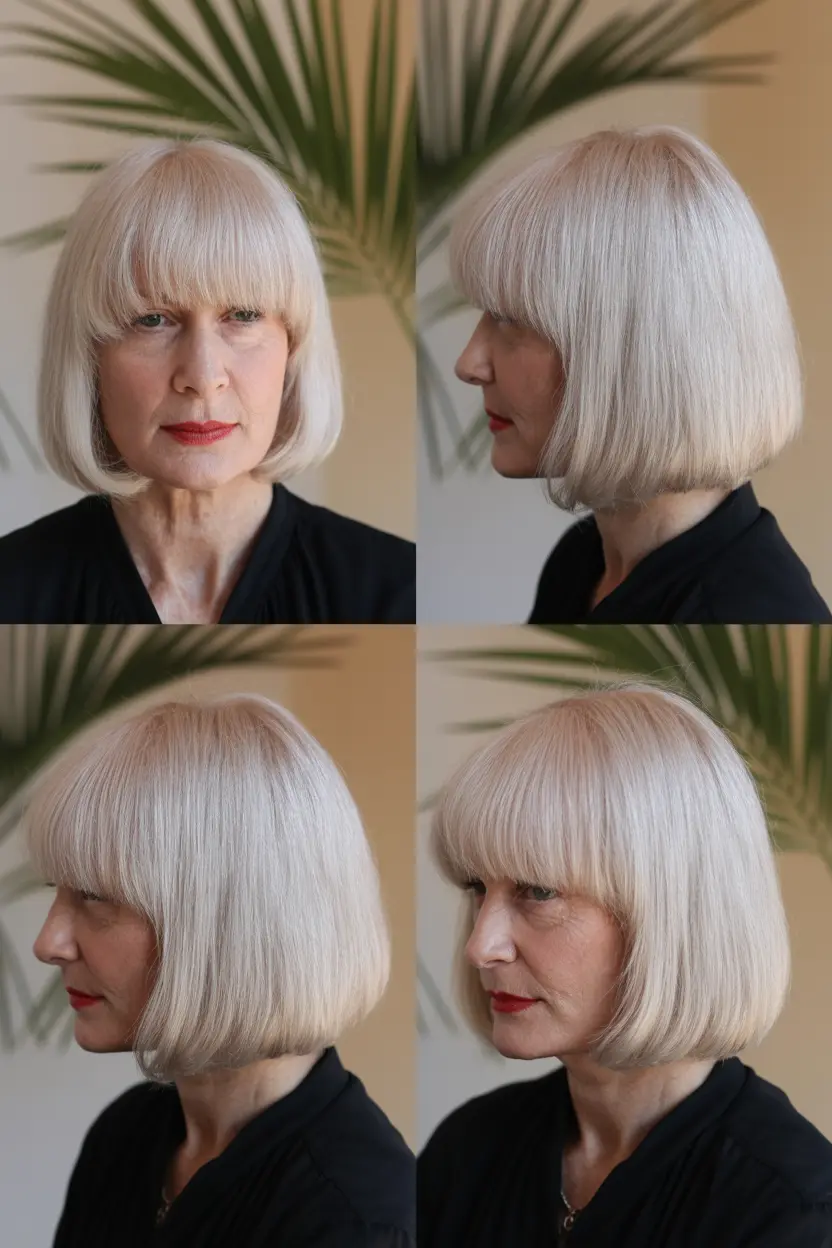 50. bob with full fringe