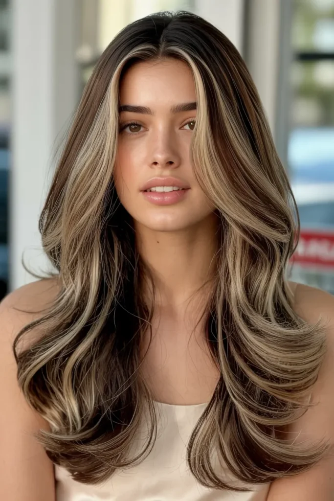 6. Mocha Brown with Beige Highlights