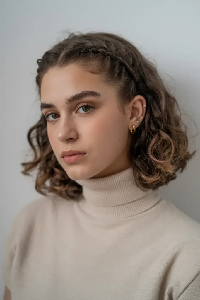 6.braided bob with curls