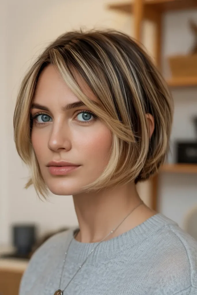 6.rooty bob with lived in highlights 1