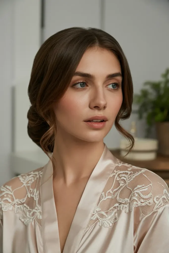 6.side swept romantic wedding hair