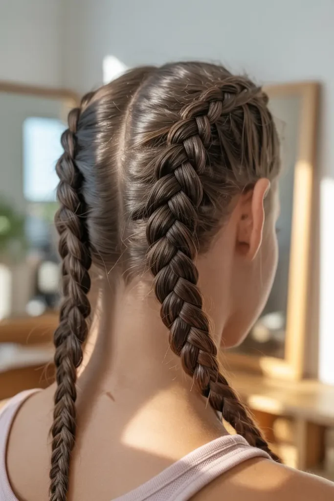 6.two box braid pigtails