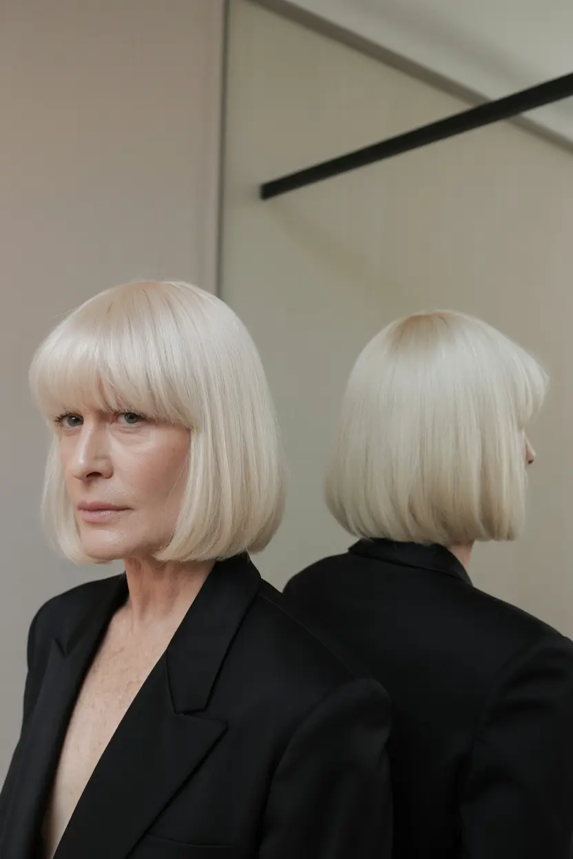 61. stright bob with bangs