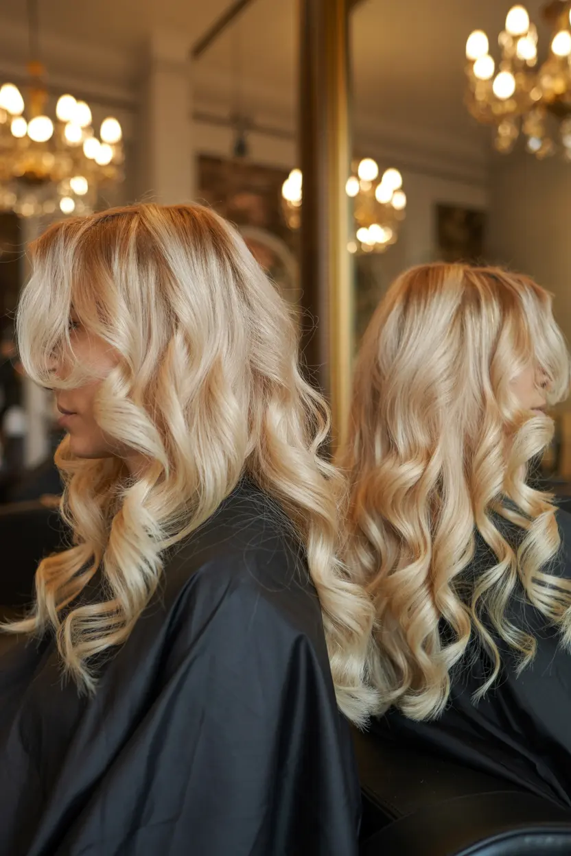 67. long curls with bangs