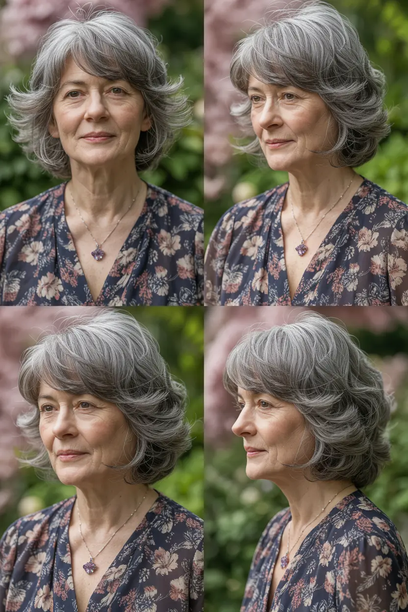 89. soft waves with wispy bangs