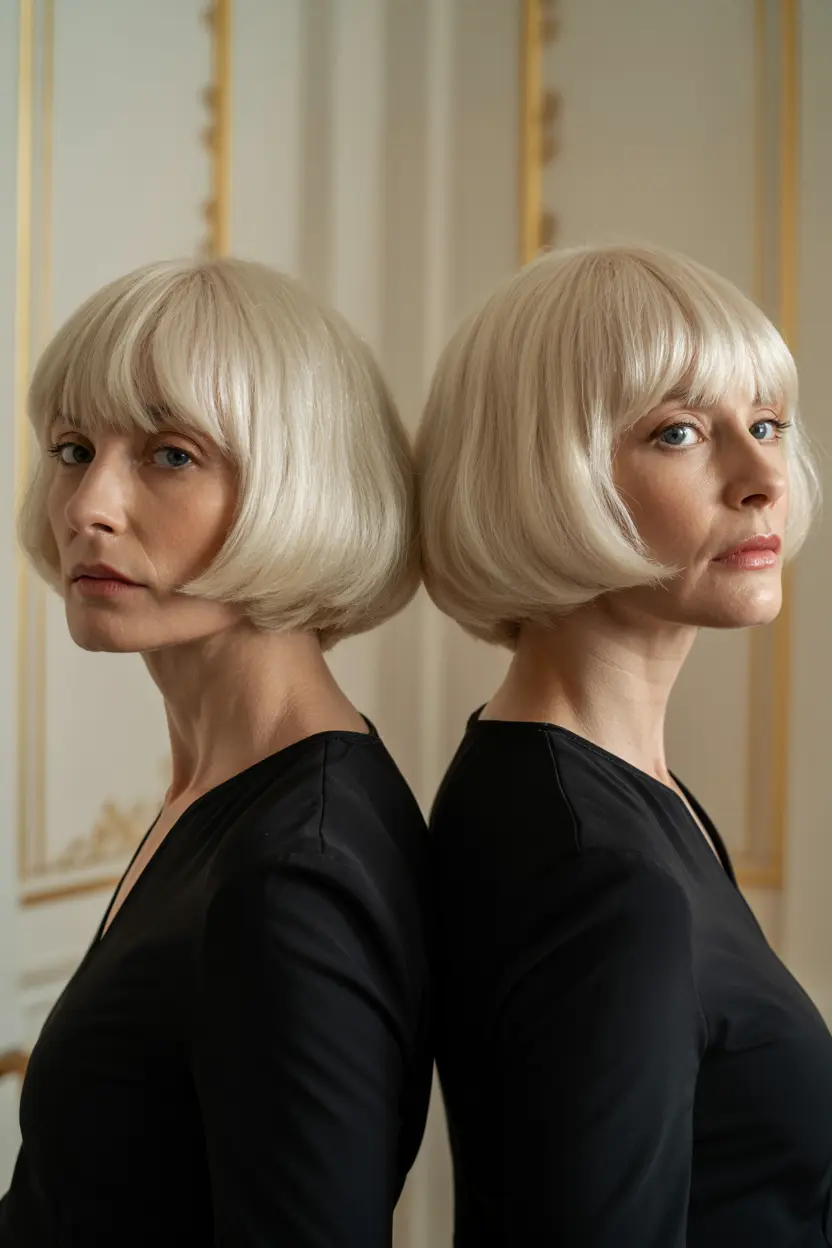 91. timeless pageboy with rounded bangs