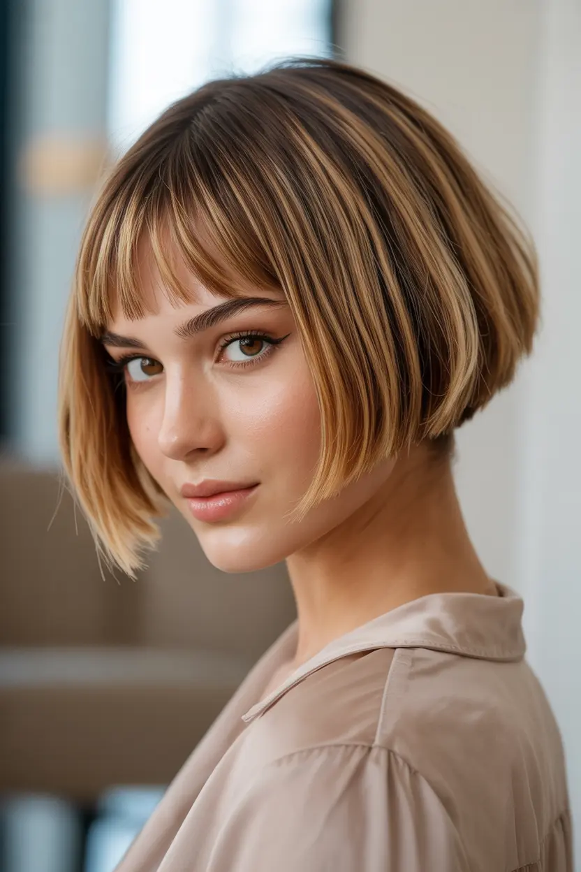 1.butterfly haircut for short hair with fringe