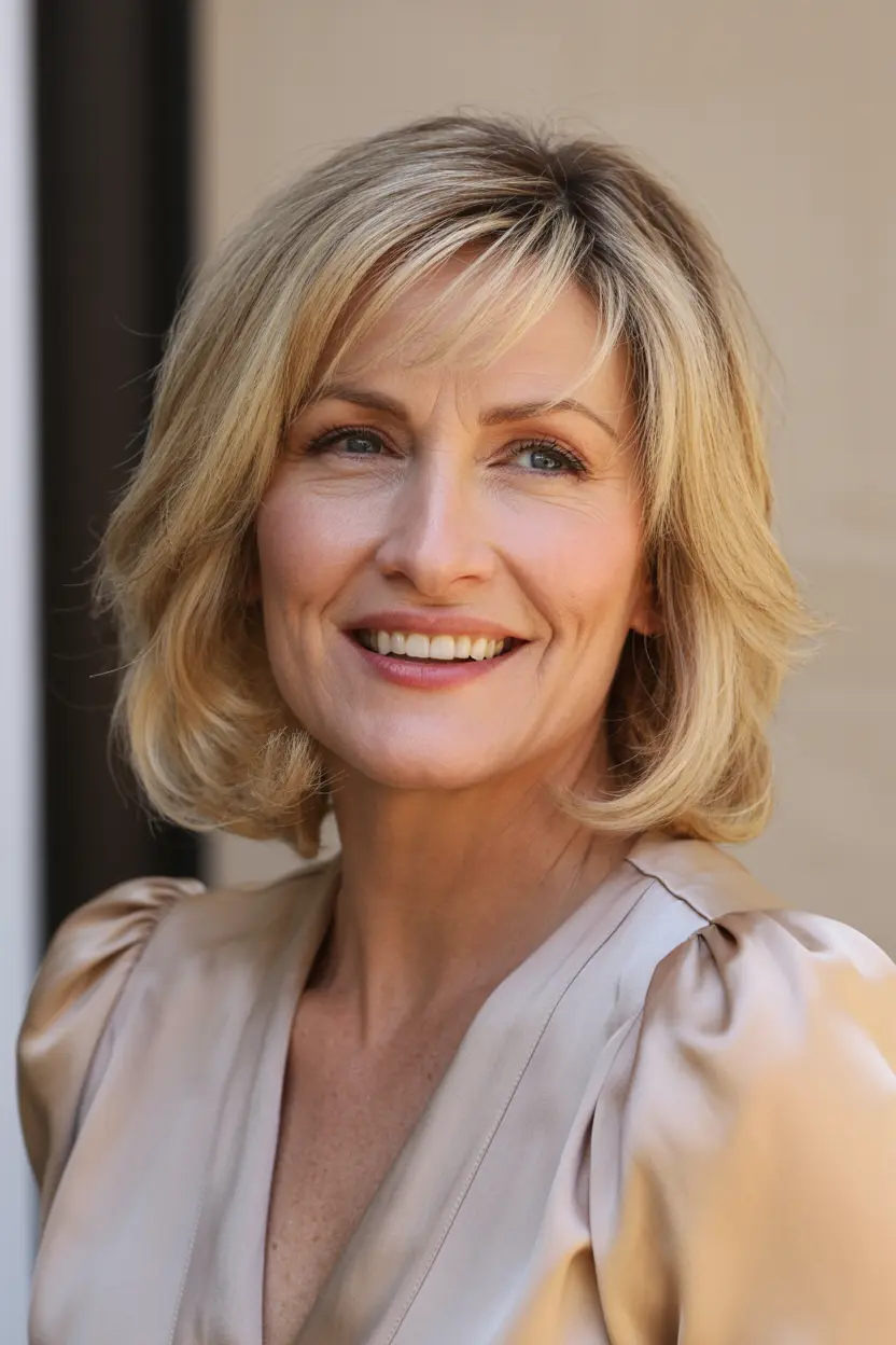 1.feathered layered bob