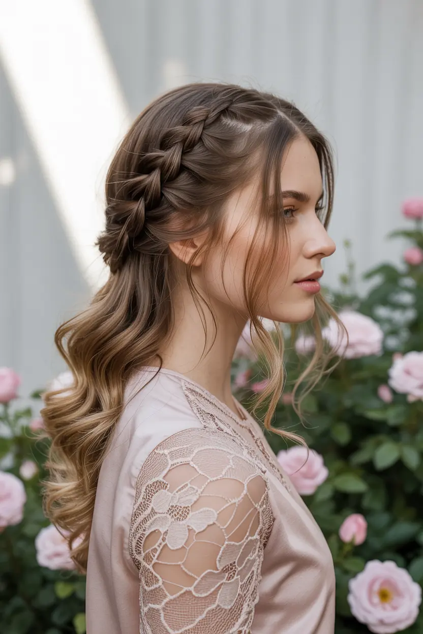 10.half up braided crown