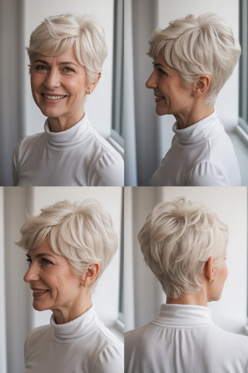 10.white gray hair for thin hair