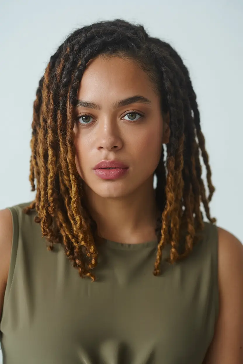 125.tucked locs