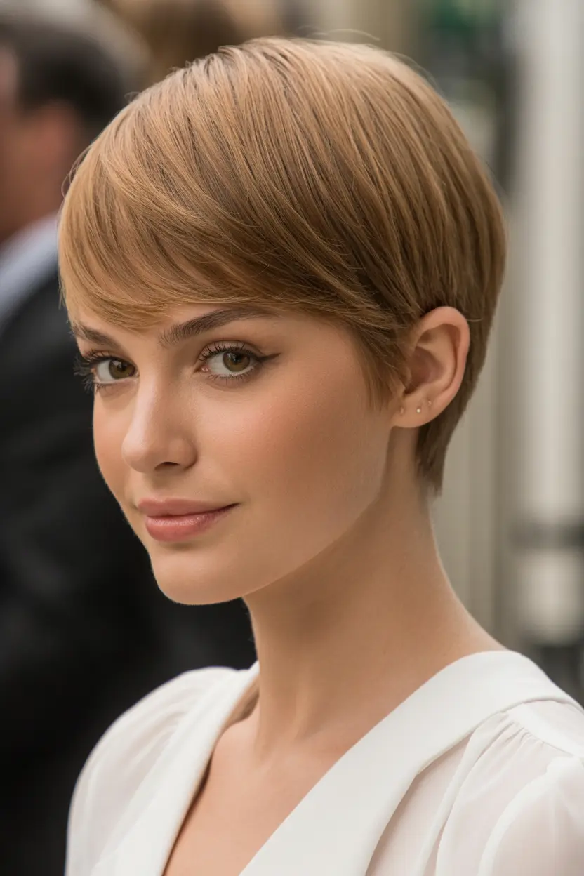 14.classic pixie with side bangs