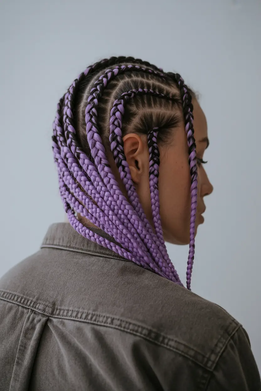14.colorful lemonade braids