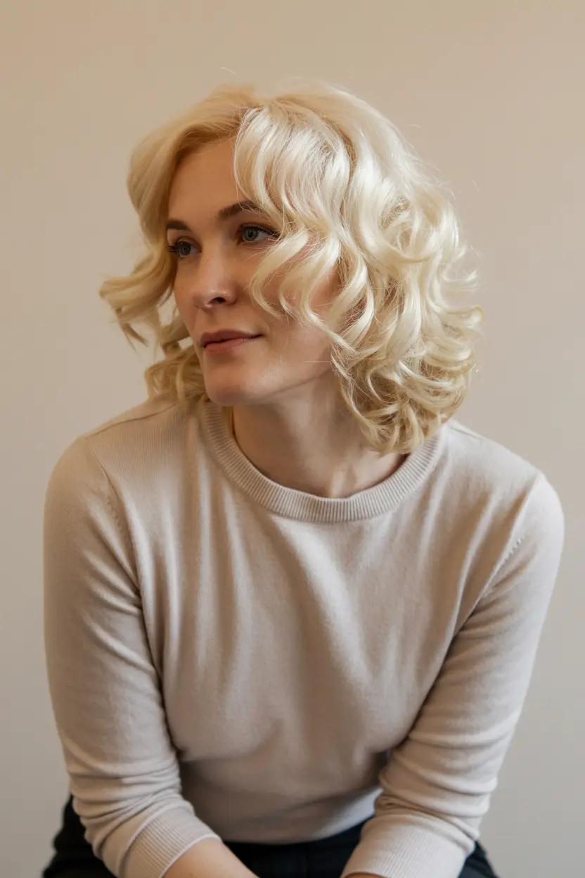 15.medium spiral blonde cuts