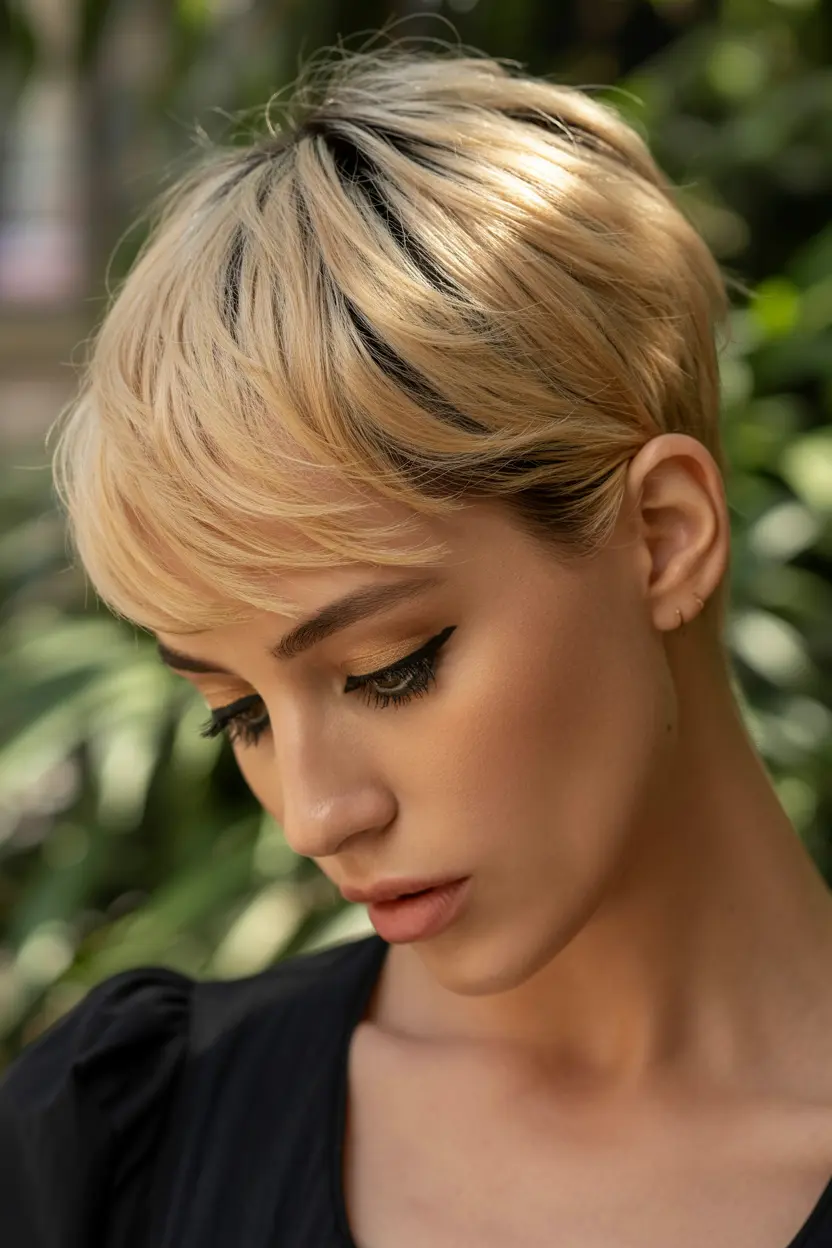 19.A line tapered textured