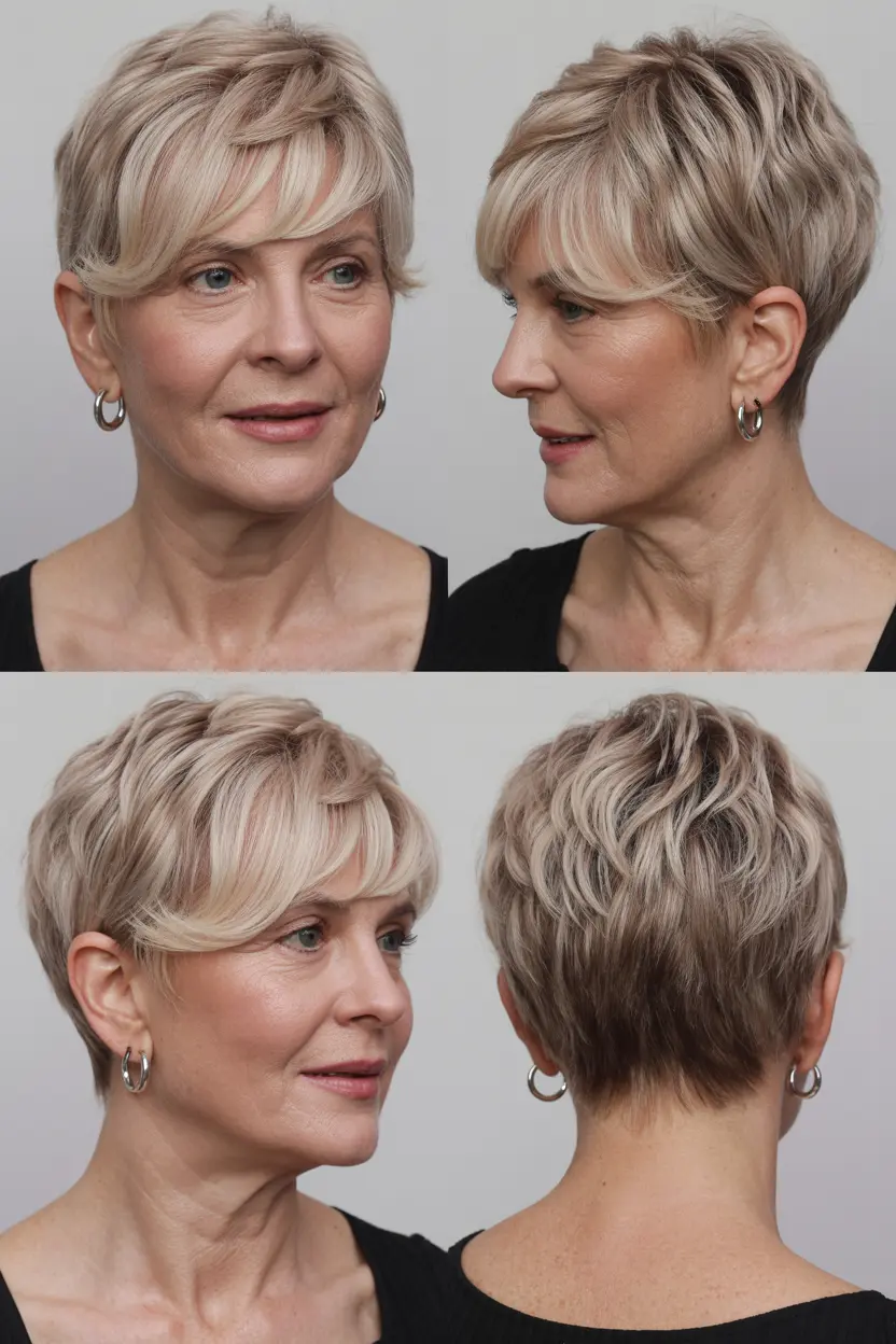 2.cute pixie with a side part