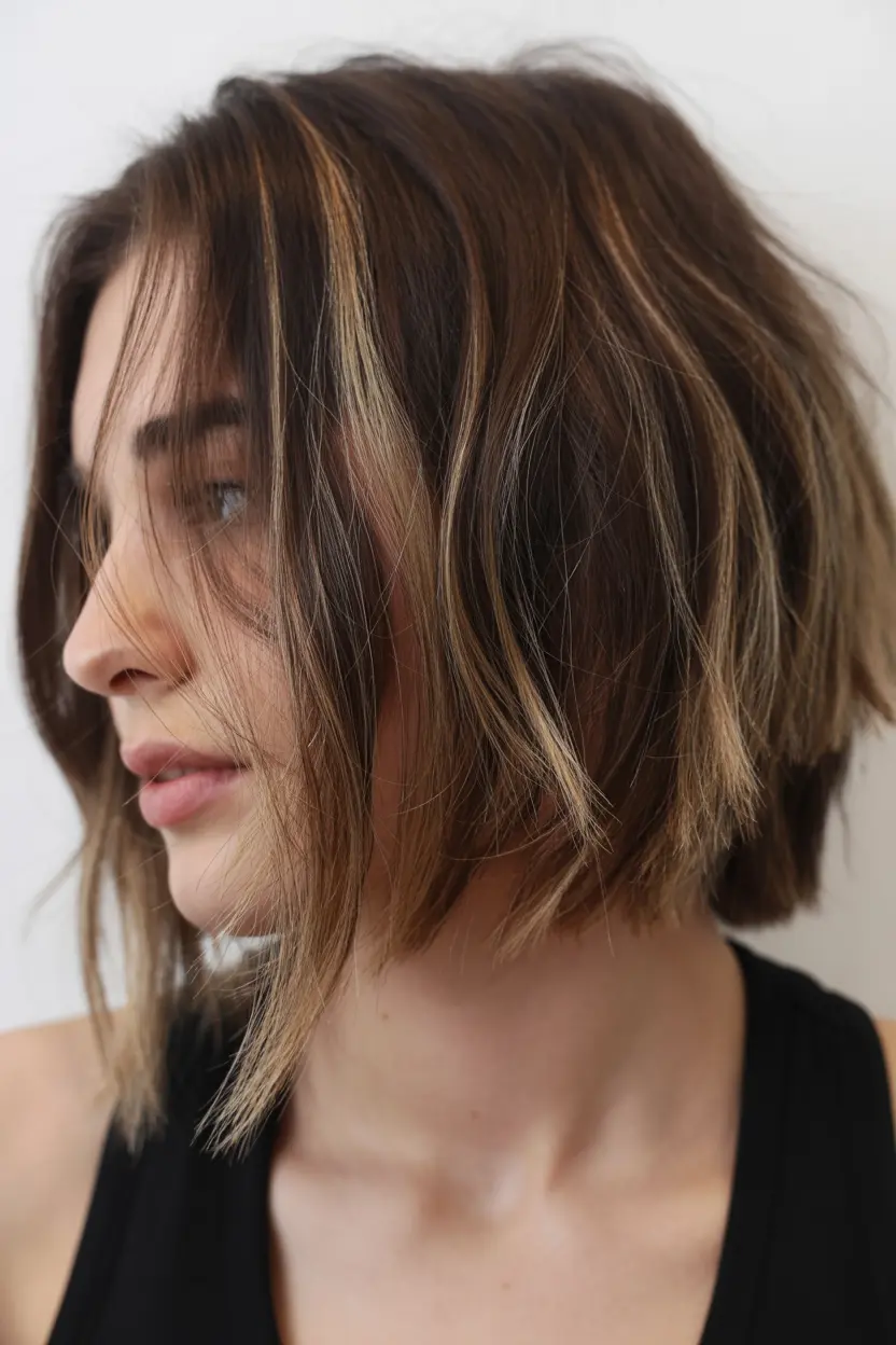 2.textured brunette bixie bob