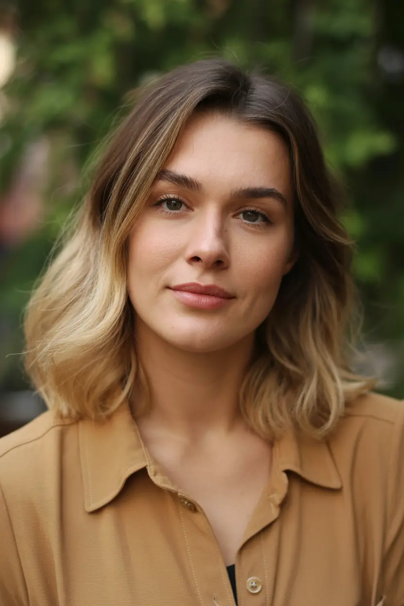 21.slightly wavy medium length hair