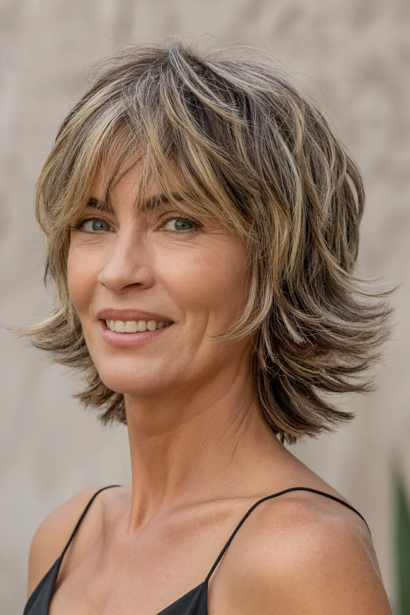 21.textured shaggy bob