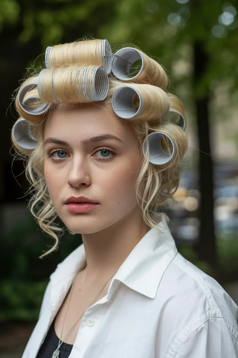 22.simple short hairstyle with scrunched curls