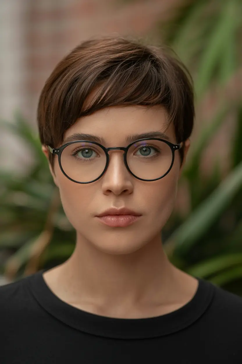 23.black tapered pixie for wavy hair